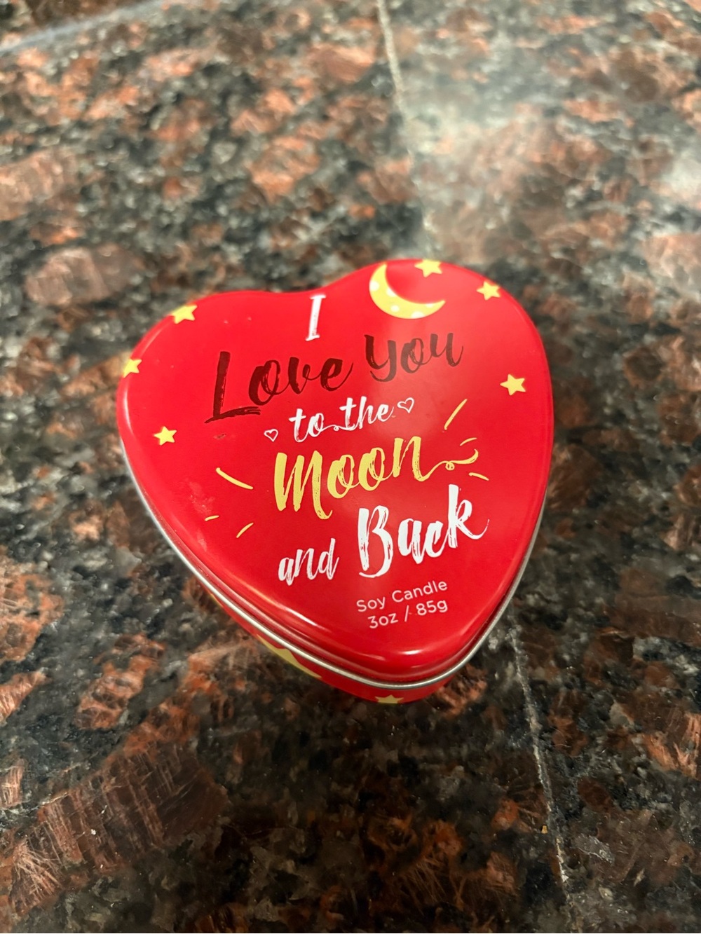 Handmade by me upcycled Red heart shaped candle, scent is sweet cherry